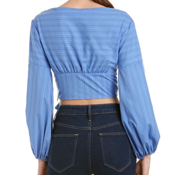 Likely Bubble Sleeve Boyfriend Tie Detail Top - Picture 2 of 10